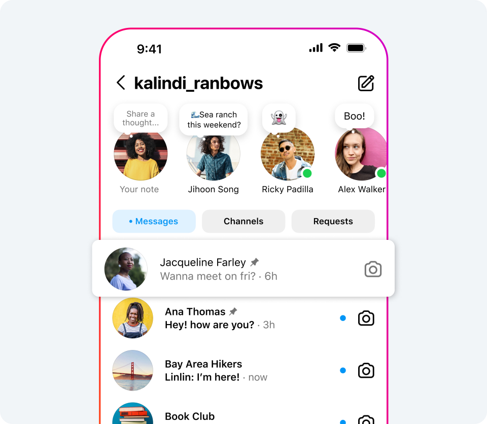Instagram - Pin Chats to Top of Inbox