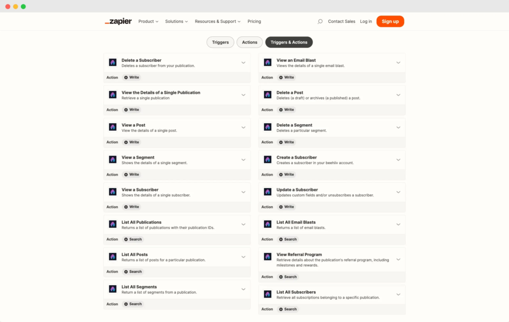 Beehiiv Zapier integrations