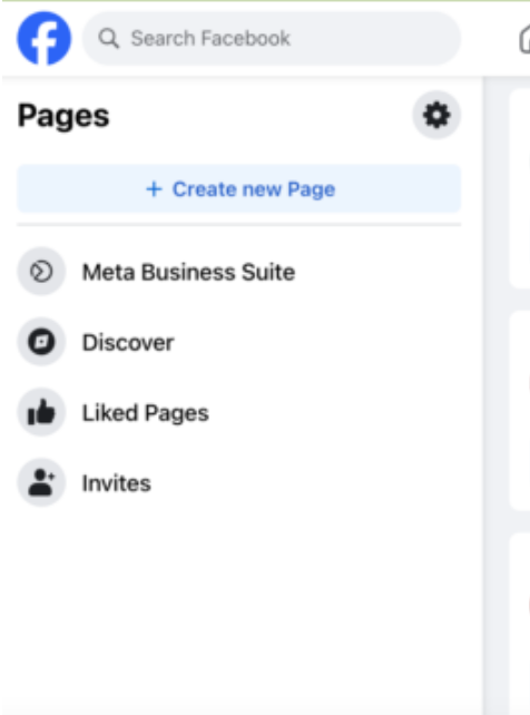 Facebook create new page